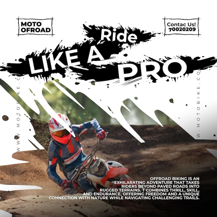 Vector diseño de redes sociales para motocicletas fuera de carretera diseño de folletos publicitarios diseño de pancartas publicitarias diseño de instagram