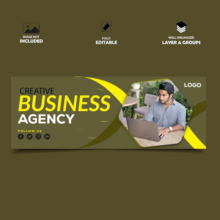 Diseño de redes sociales de negocios corporativos Plantilla de portada de Facebook Plantilla de banner web