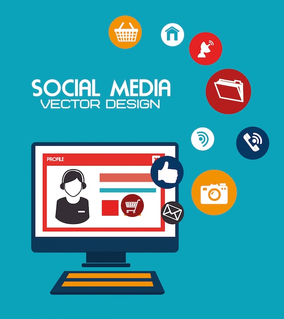 Vector diseño de redes sociales