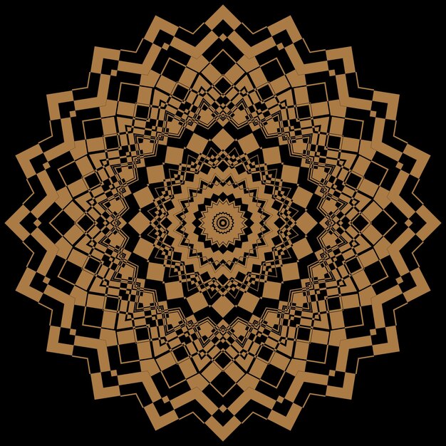 Un diseño redondo de un mandala realizado por la empresa de la empresa.