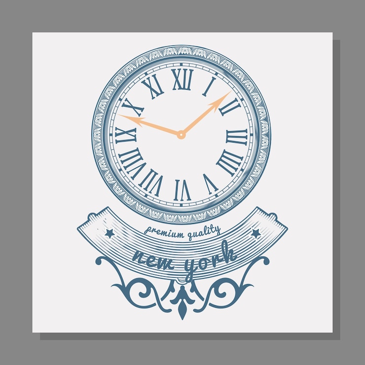 Vector diseño de reloj vintage de nueva york