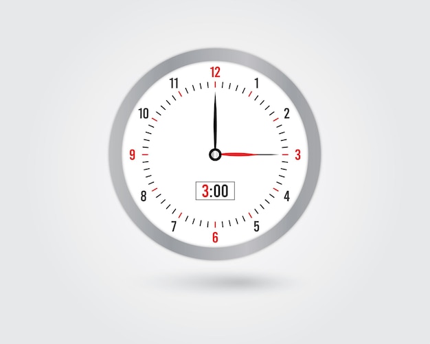 Diseño de relojes vectoriales analógicos y digitales