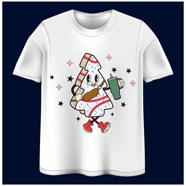 Vector diseño retro de camisetas navideñas