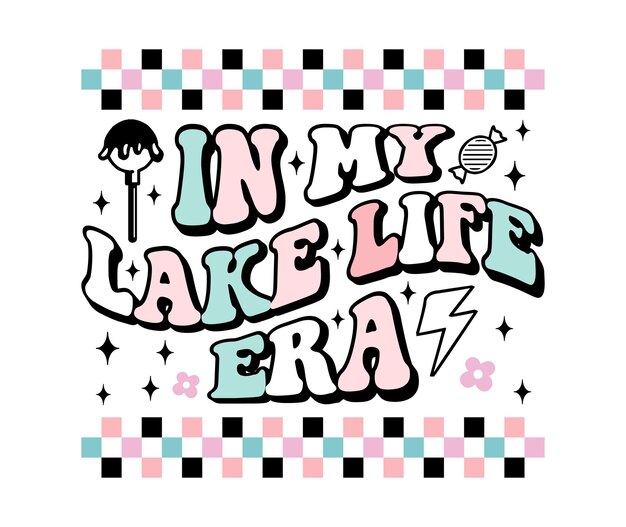 Diseño Retro Lake Svg y Diseño Summer Svg