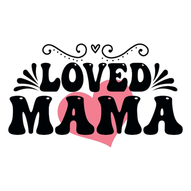 Diseño retro mamá svg