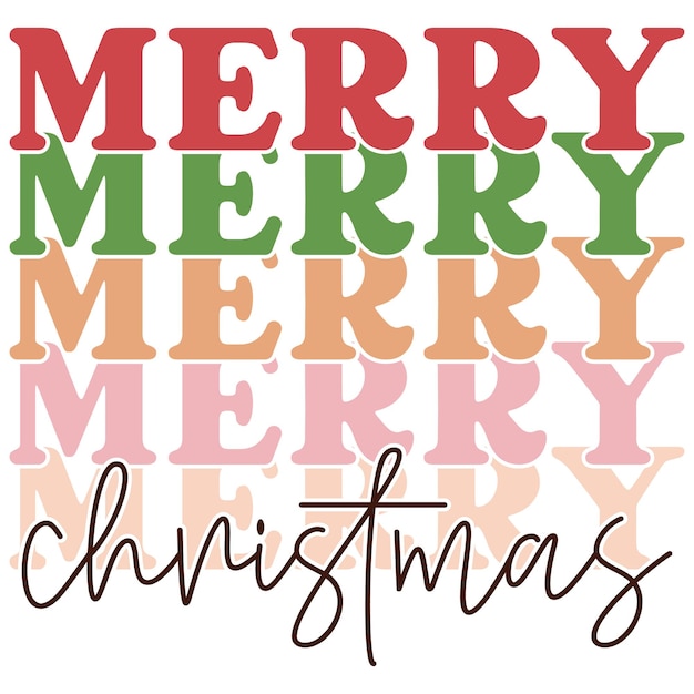 Diseño retro de Navidad SVG