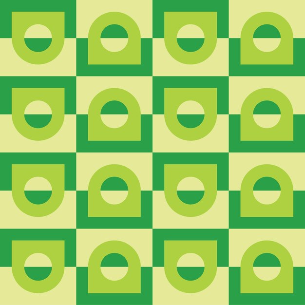 diseño retro de patrón geométrico sin costuras verde