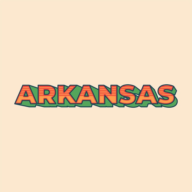 Vector diseño retro del vector de arkansas de la vendimia