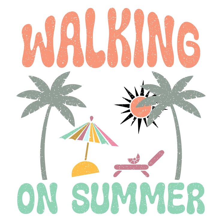 Diseño retro de verano