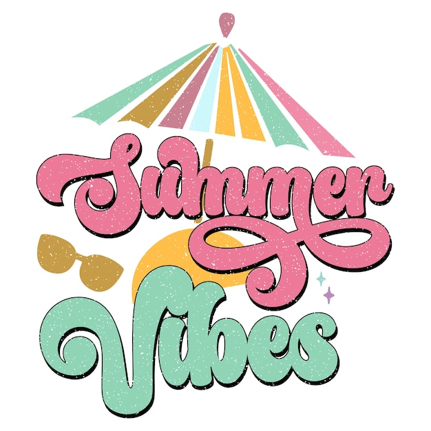 Diseño retro de verano