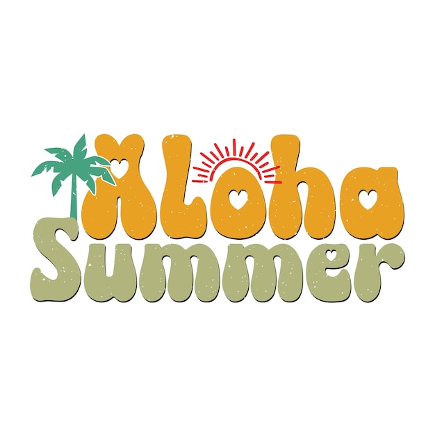 Diseño retro de verano