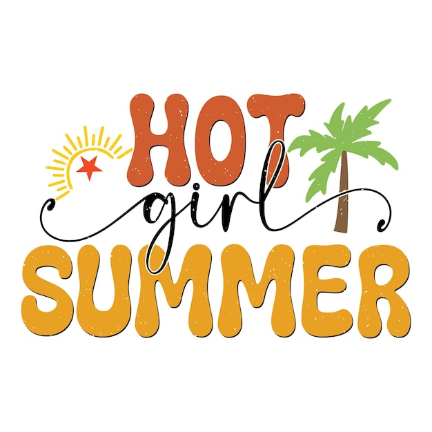 Diseño retro de verano