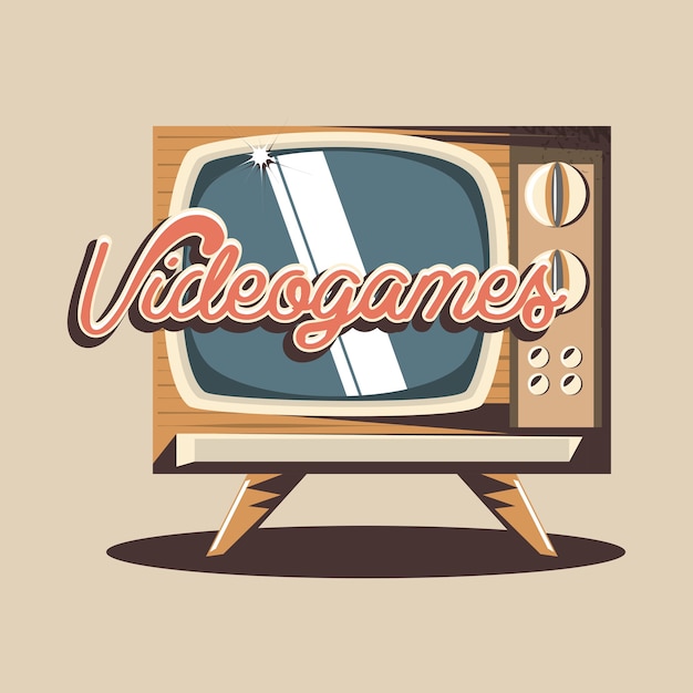 Vector diseño retro de videojuegos