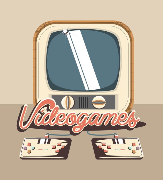 Vector diseño retro de videojuegos