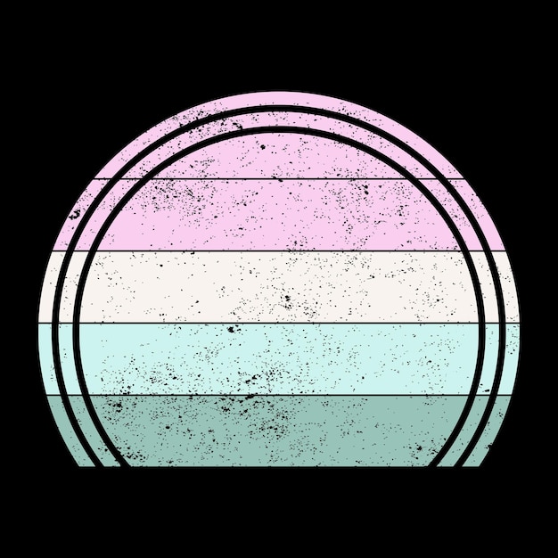 Diseño retro Vintage Sunset para camiseta