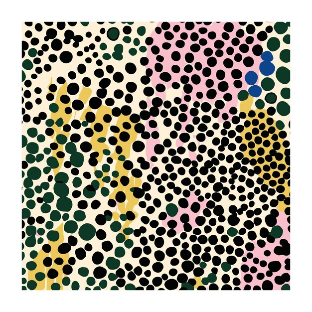 Diseño retrótipo botánico abstracto pintado a mano