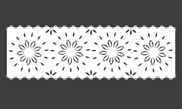 diseño de ribete de ojal de algodón de encaje vintage bordado floral decorativo borde de vieira decorativo detalle de corte por láser adorno para papel de borde de tela plantilla técnica recortada