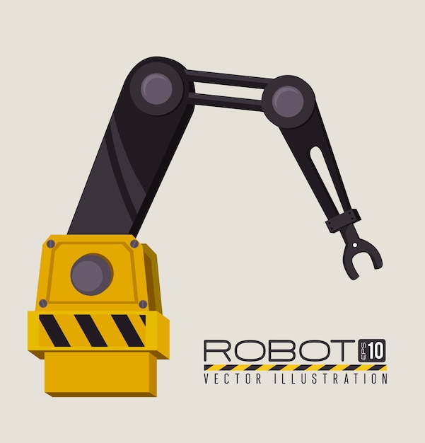 Diseño de robot sobre fondo blanco ilustración vectorial