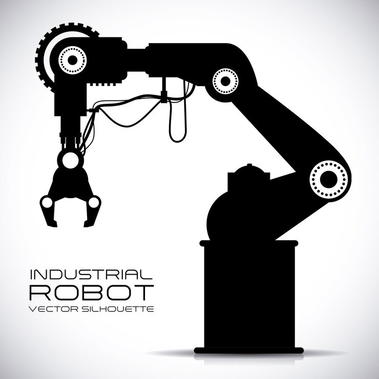 Vector diseño de robot sobre fondo gris ilustración vectorial
