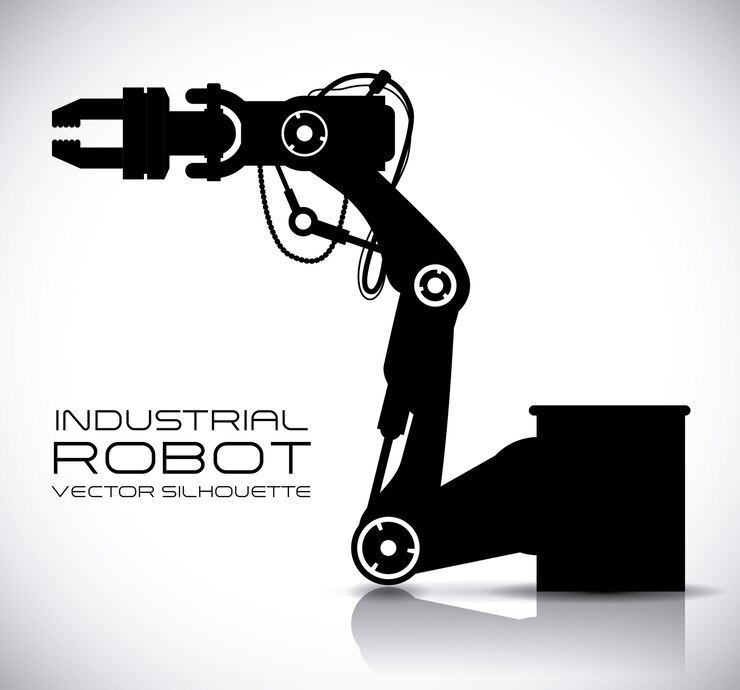 Vector diseño de robot sobre fondo gris ilustración vectorial
