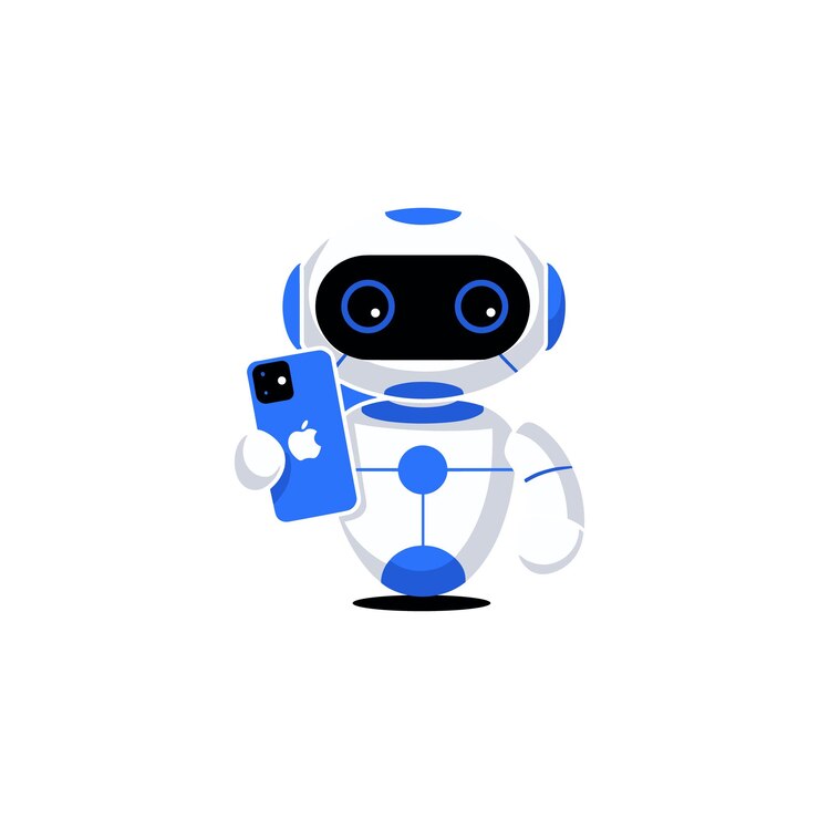 Diseño de robots de IA vectorial futurista