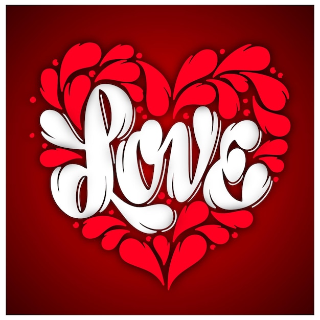 Diseño romántico del día de San Valentín con amor