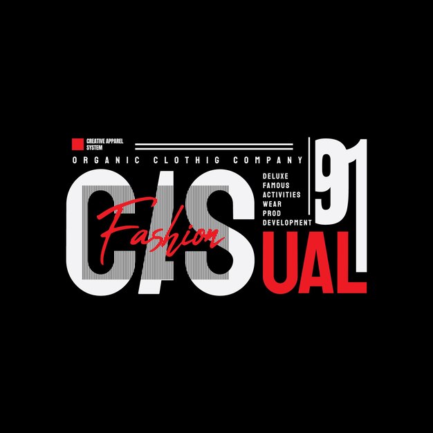 Diseño de ropa y camiseta de marca casual urbana
