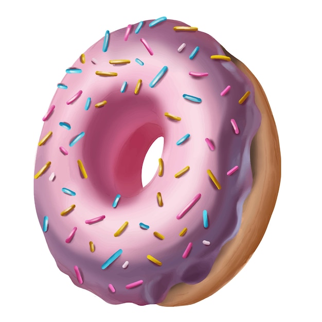 Vector diseño de rosquilla dibujado a mano para plantillas