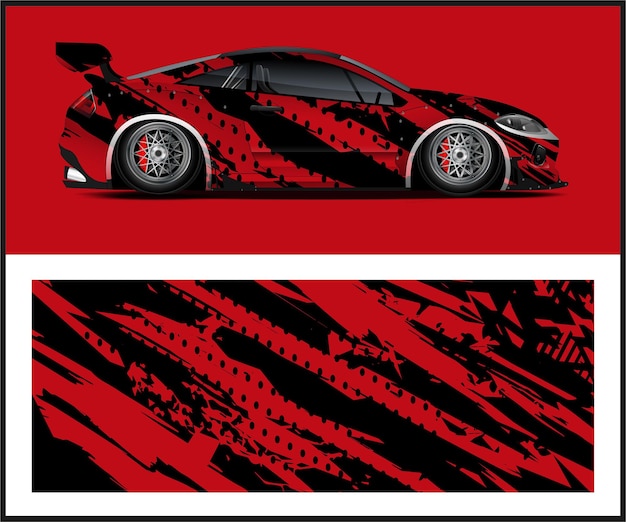 Diseño de rotulación de coche de vinilo e ilustración de alta calidad Plantilla de vehículo