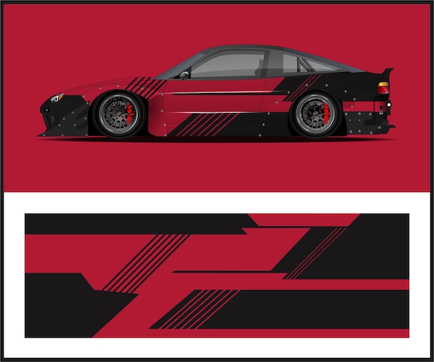 diseño de rotulación del vehículo rally de coches de carreras aventura y librea BMW