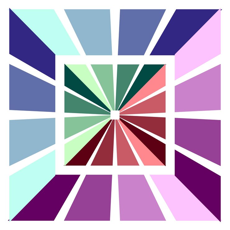 Vector diseño de la rueda de colores ilustración del espectro del arco iris patrón de gradiente radial gráfico circular vectorial