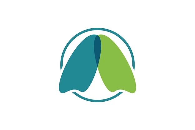 Diseño saludable de los pulmones con un concepto simple