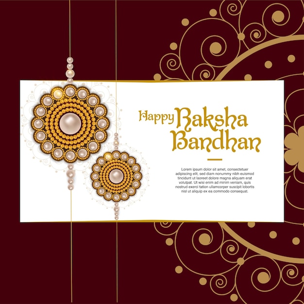 Diseño de saludo feliz raksha bandhan para banner