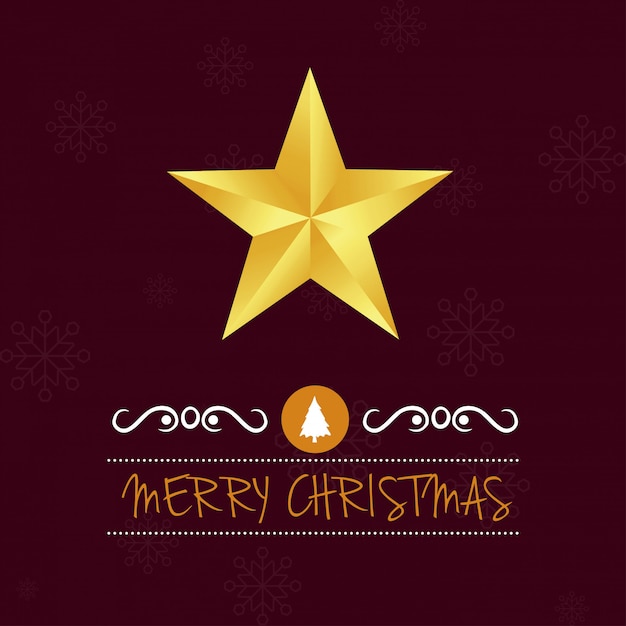 Diseño de saludos feliz Navidad con vector de fondo oscuro