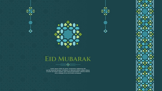 Vector diseño de saludos orientales para la cultura o el tema islámico especialmente para el ramadán o eid mubarak