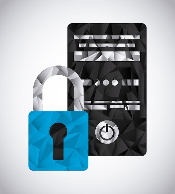 diseño de seguridad en la nube, gráfico de vector ilustración eps10