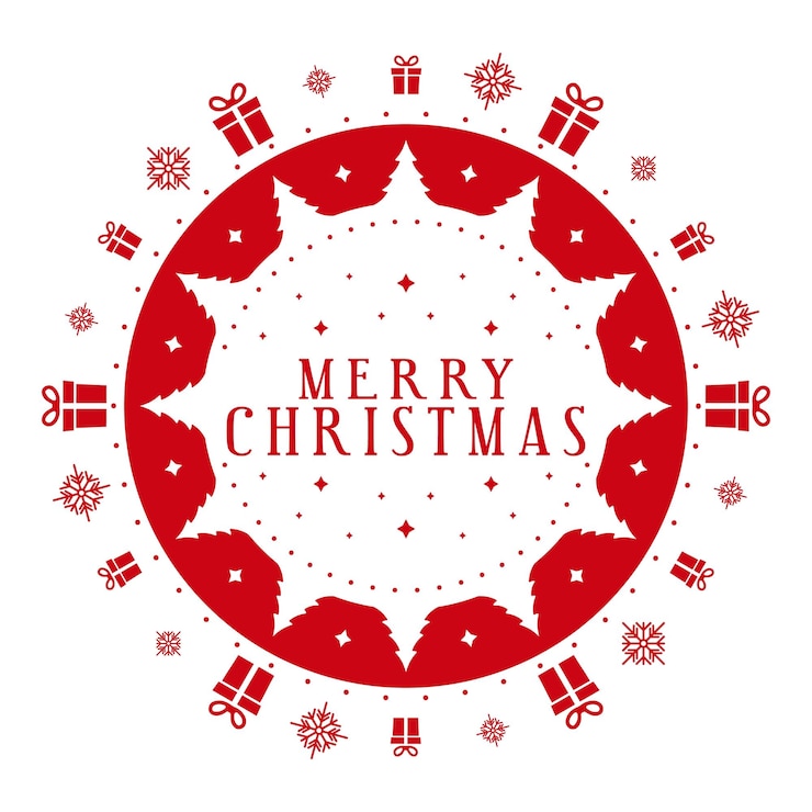 Vector diseño de sello de feliz navidad elemento decorativo de navidad. vector