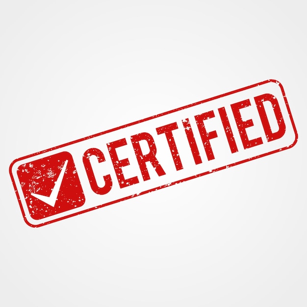 Diseño de sellos y sellos certificados