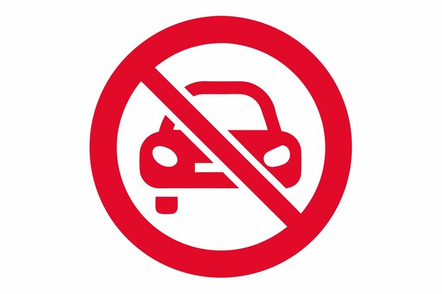 diseño de señales de no estacionamiento o de tráfico restringido