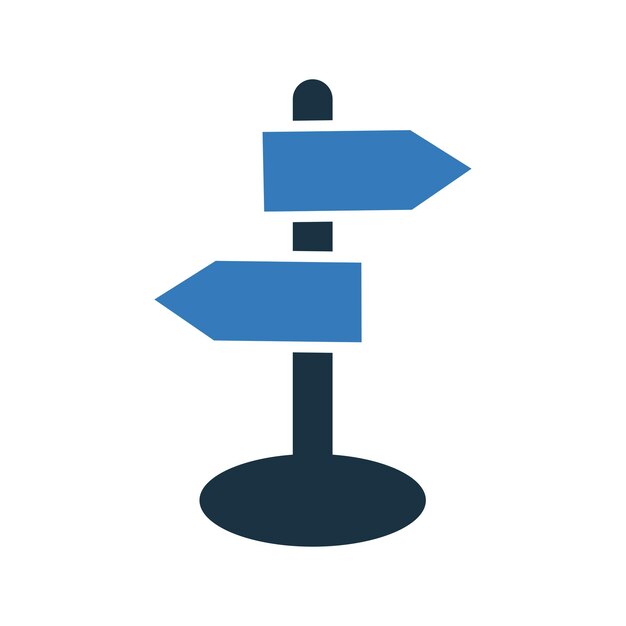 Diseño de señales de tráfico con íconos de dirección