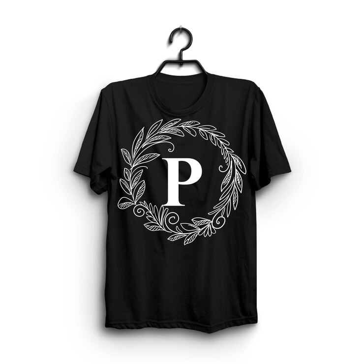 Diseño sencillo de camiseta negra