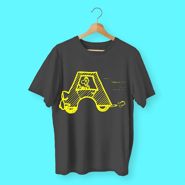 Diseño sencillo de camiseta negra
