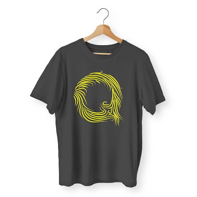 Diseño sencillo de camiseta negra