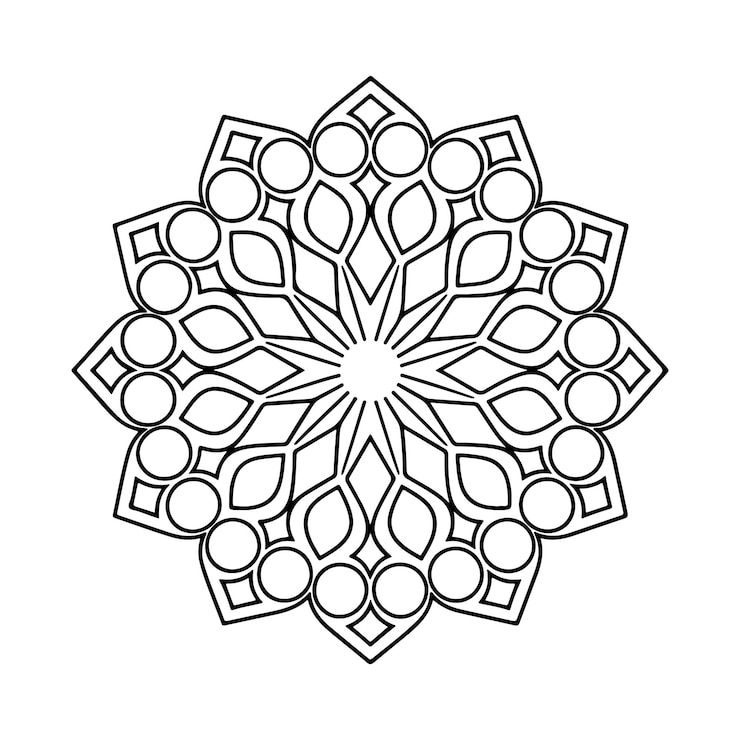 Un diseño sencillo y creativo de mandala