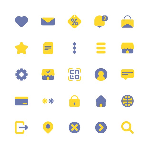 diseño sencillo y genial del icono de la aplicación de compras