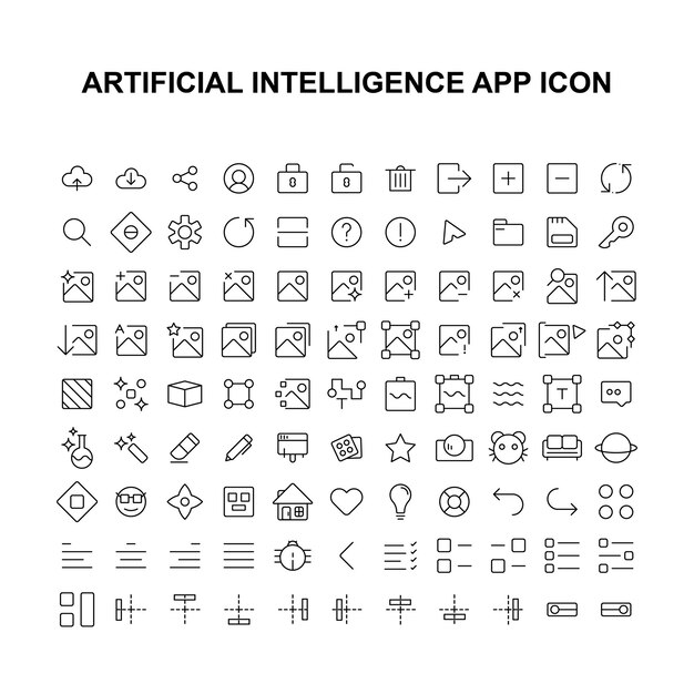 diseño sencillo y genial del icono de la aplicación de inteligencia artificial