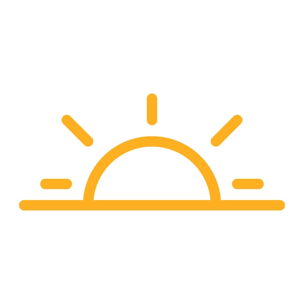 diseño sencillo del icono del atardecer