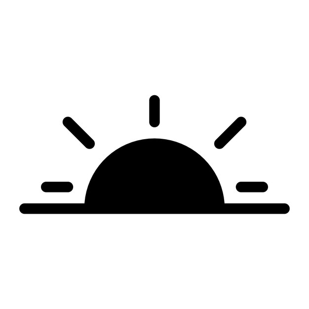 diseño sencillo del icono del atardecer
