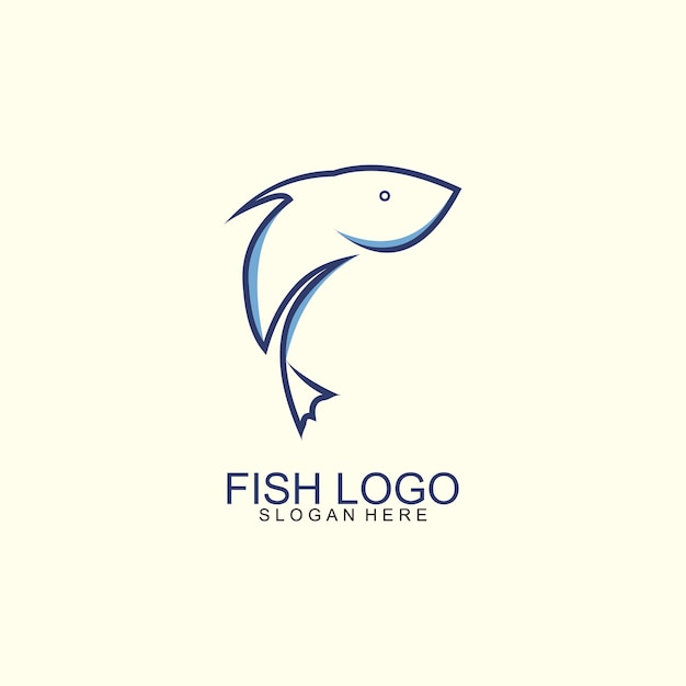 Diseño sencillo del logotipo del atún