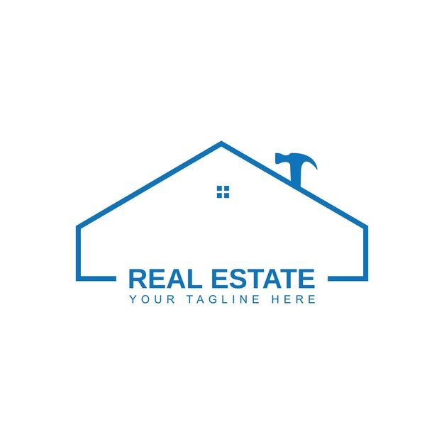 Diseño sencillo de logotipo de bienes raíces Logotipo de bienes bienes raíces Plantilla de logotipo vectorial para una empresa inmobiliaria
